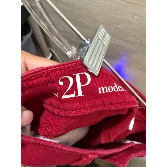 Ann Taylor Loft Womens Modern Skinny Pants‎ 2P Red Denim - Picture 3 of 10